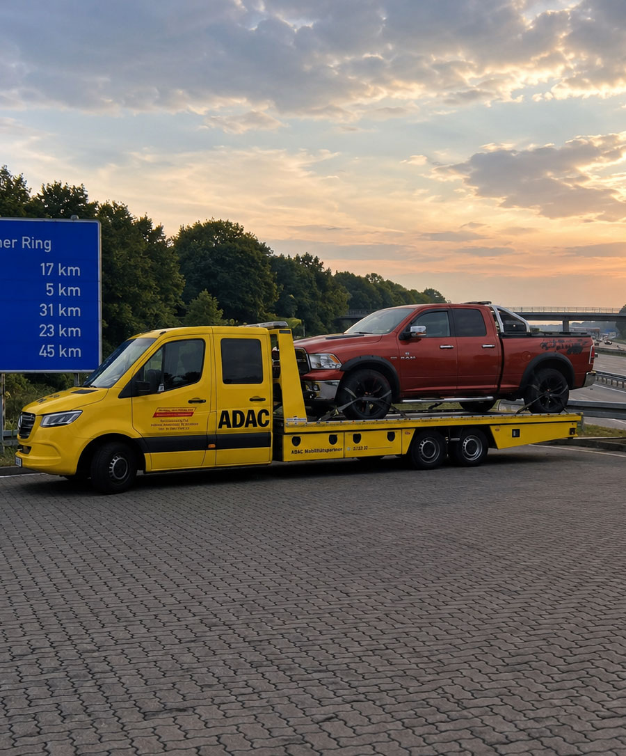 Abschleppdienst Einsatz auf der A10 Berliner Ring