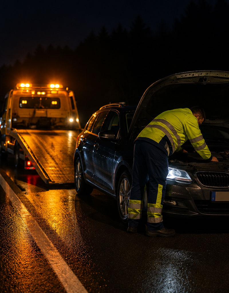 Pannenhilfe Einsatz auf der A24 in Brandenburg