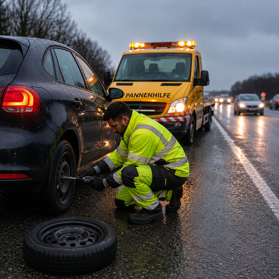 Pannenhilfe Einsatz auf der B5